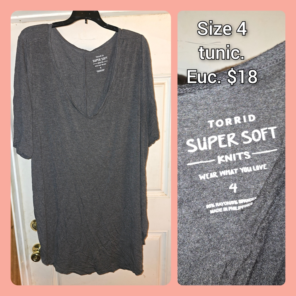 Torrid Charcoal Super Soft Knit Tunic